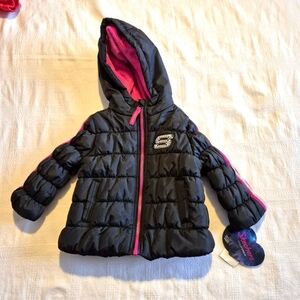 Skechers girls size 18 months new black jacket perfect spring or fall weight NWT